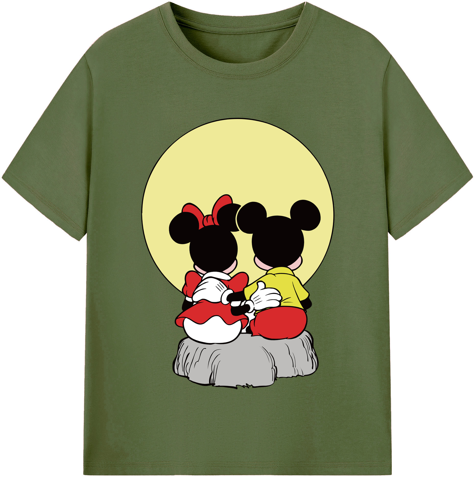 （画像用） ミッキーマウス Mickey Mouse 綿100％半袖Tシャツ（フロントプリント）